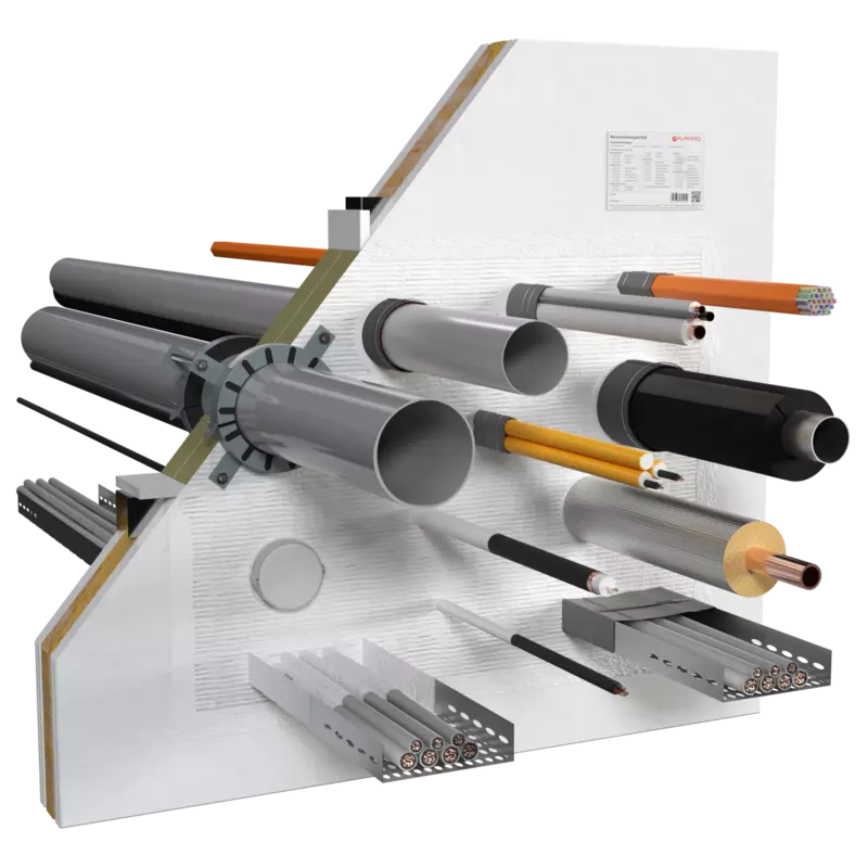 Flammotect Steenwol brandschot combinatie doorvoering afdichting systemen